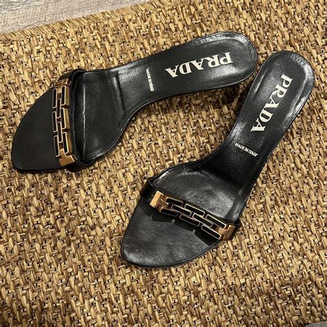 prada padded mules|prada kitten heel mules.